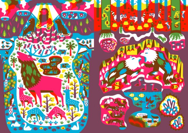 Till Hafenbrak - 'Night and Day' et autres illustrations colorées